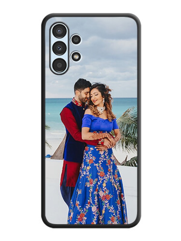 Custom Full Single Pic Upload On Space Black Personalized Soft Matte Phone Covers -Samsung Galaxy A13