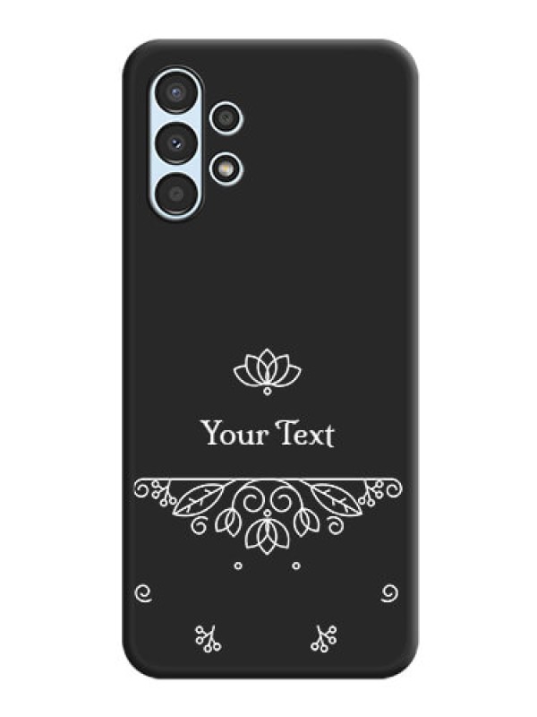 Custom Lotus Garden Custom Text On Space Black Personalized Soft Matte Phone Covers -Samsung Galaxy A13