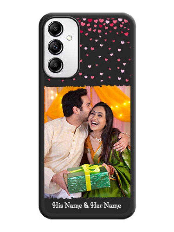 Custom Fall in Love with Your Partner  - Photo on Space Black Soft Matte Phone Cover -Galaxy A14 4G