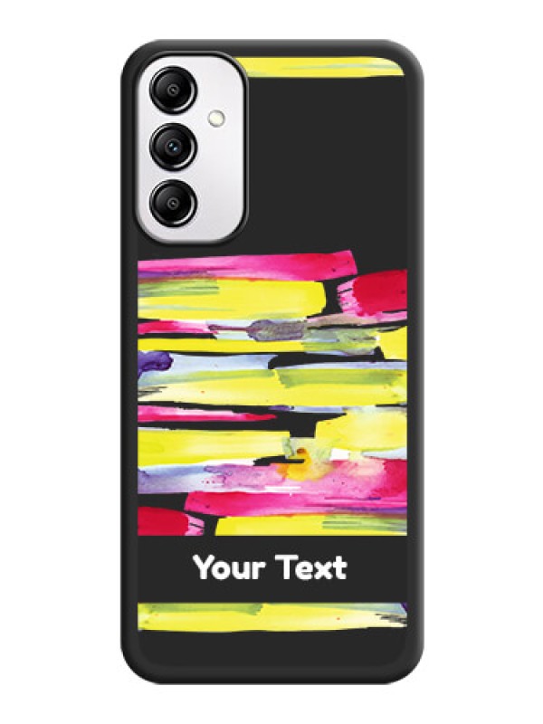 Custom Brush Coloured on Space Black Personalized Soft Matte Phone Covers -Galaxy A14 4G