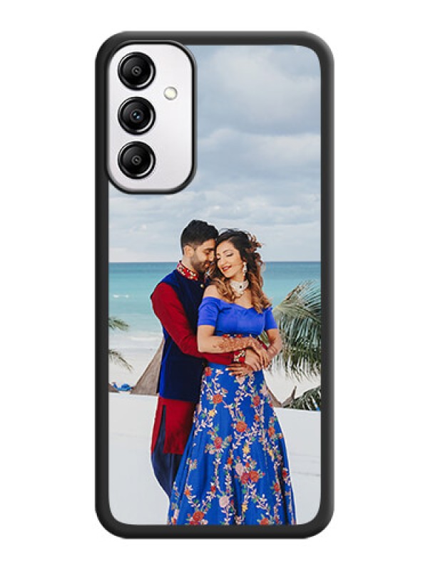 Custom Full Single Pic Upload On Space Black Personalized Soft Matte Phone Covers -AppleGalaxy A14 4G
