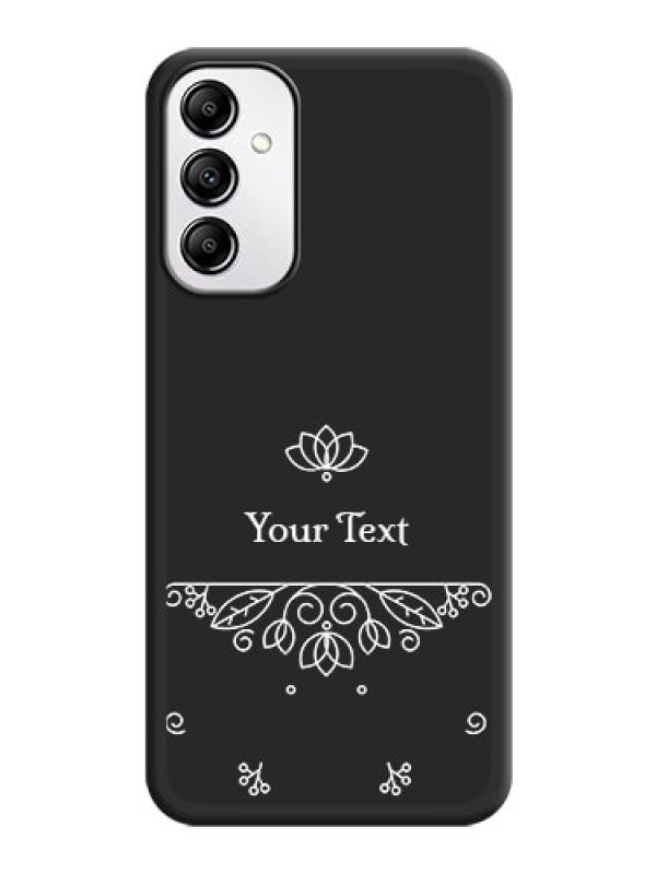 Custom Lotus Garden Custom Text On Space Black Personalized Soft Matte Phone Covers -AppleGalaxy A14 4G