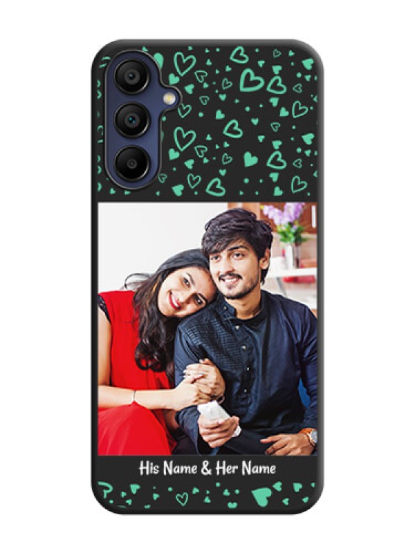 Custom Sea Green Indefinite Love Pattern - Photo on Space Black Soft Matte Mobile Cover - Galaxy A15 5G