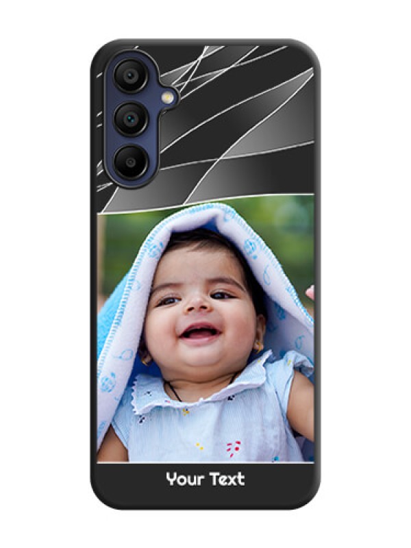Custom Mixed Wave Lines - Photo on Space Black Soft Matte Mobile Cover - Galaxy A15 5G