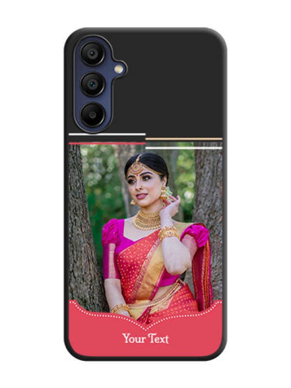 Custom Classic Plain Design with Name - Photo on Space Black Soft Matte Phone Cover - Galaxy A15 5G