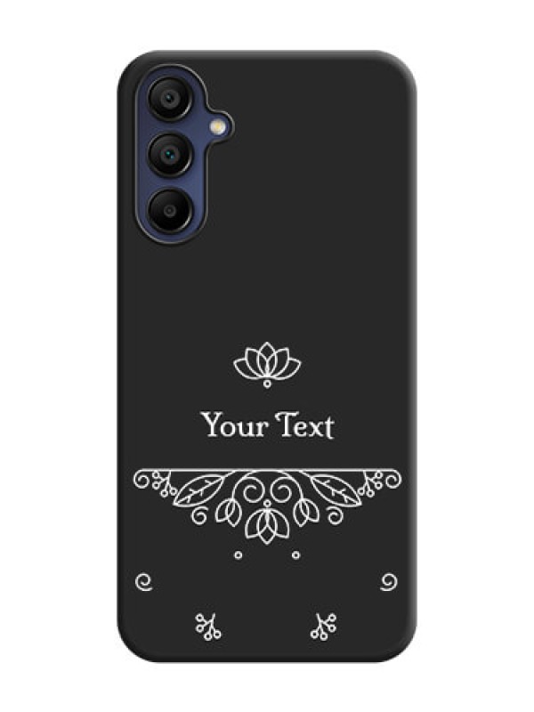 Custom Lotus Garden Custom Text On Space Black Personalized Soft Matte Phone Covers - Galaxy A15 5G