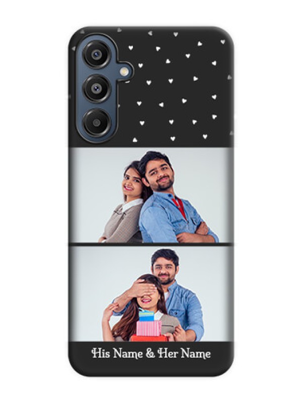 Custom Miniature Love Symbols with Name On Space Black Custom Soft Matte Mobile Back Cover - Galaxy A16 5G