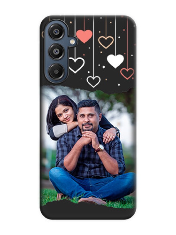 Custom Love Hangings with Splash Wave Picture On Space Black Custom Soft Matte Mobile Back Cover - Galaxy A16 5G