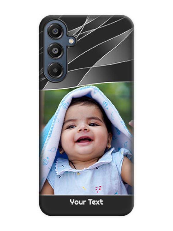 Custom Mixed Wave Lines on Photo On Space Black Custom Soft Matte Mobile Back Cover - Galaxy A16 5G