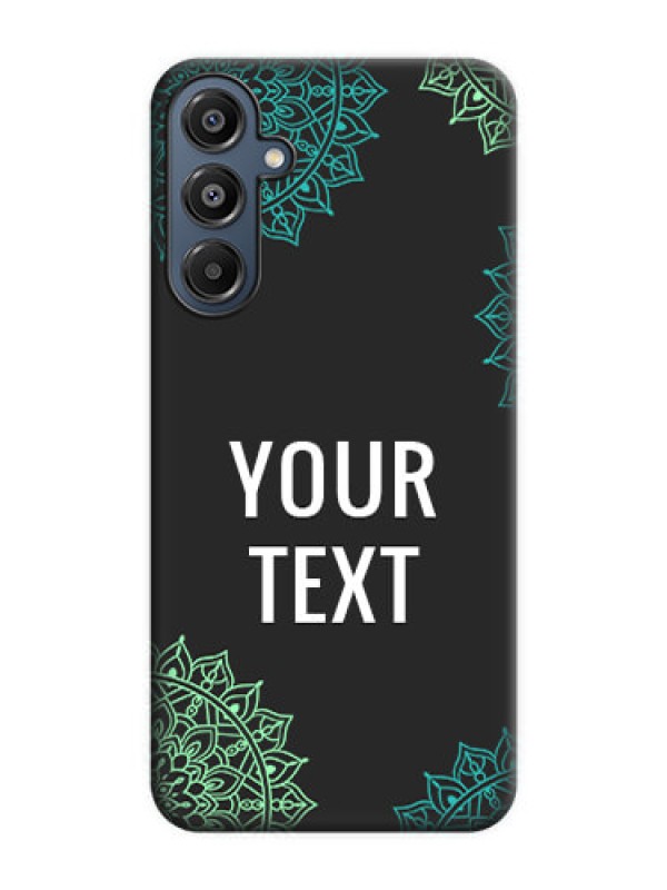 Custom Your Name with Floral Design On Space Black Custom Soft Matte Mobile Back Cover - Galaxy A16 5G