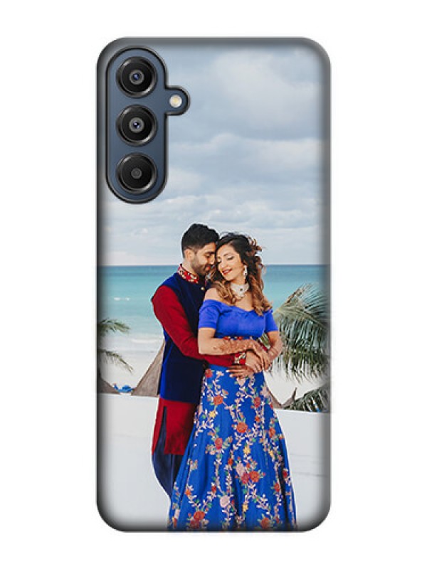 Custom Full Single Pic Upload On Space Black Custom Soft Matte Mobile Back Cover - Galaxy A16 5G