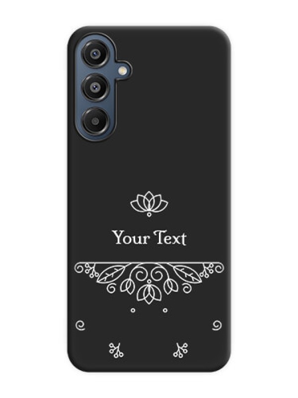 Custom Lotus Garden Custom Text On Space Black Custom Soft Matte Mobile Back Cover - Galaxy A16 5G