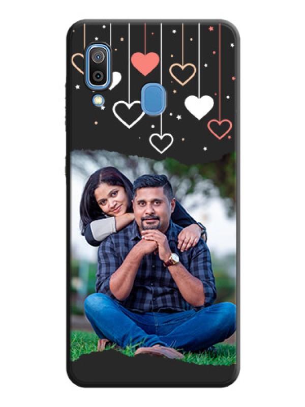 Custom Love Hangings with Splash Wave Picture on Space Black Custom Soft Matte Phone Back Cover - Galaxy A20