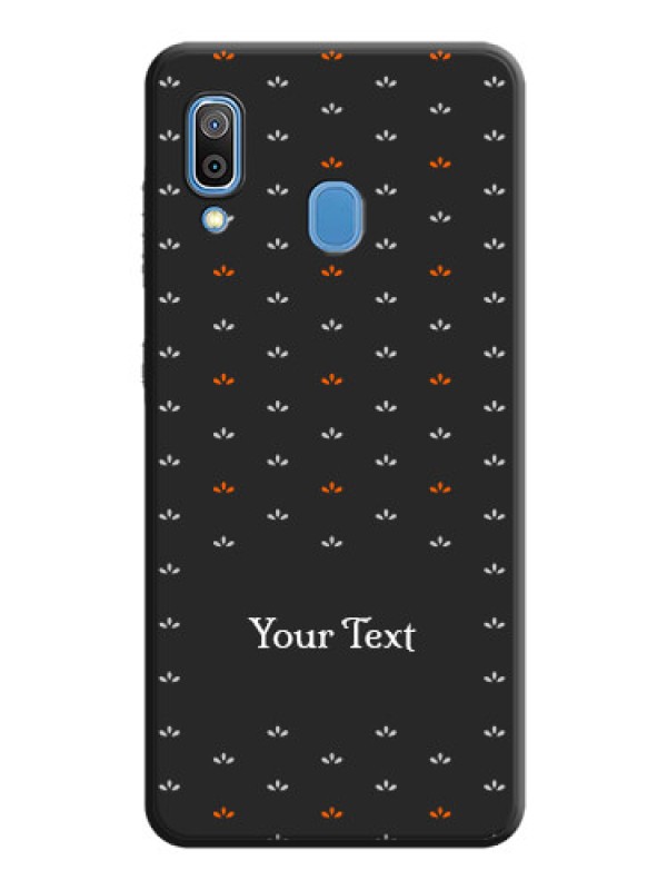 Custom Simple Pattern With Custom Text On Space Black Personalized Soft Matte Phone Covers -Samsung Galaxy A20