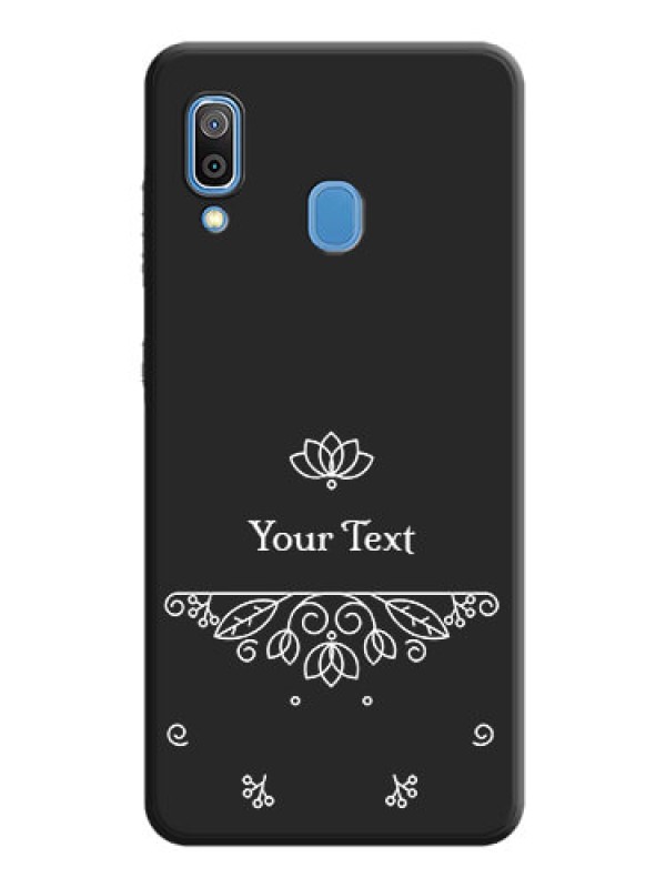 Custom Lotus Garden Custom Text On Space Black Personalized Soft Matte Phone Covers -Samsung Galaxy A20