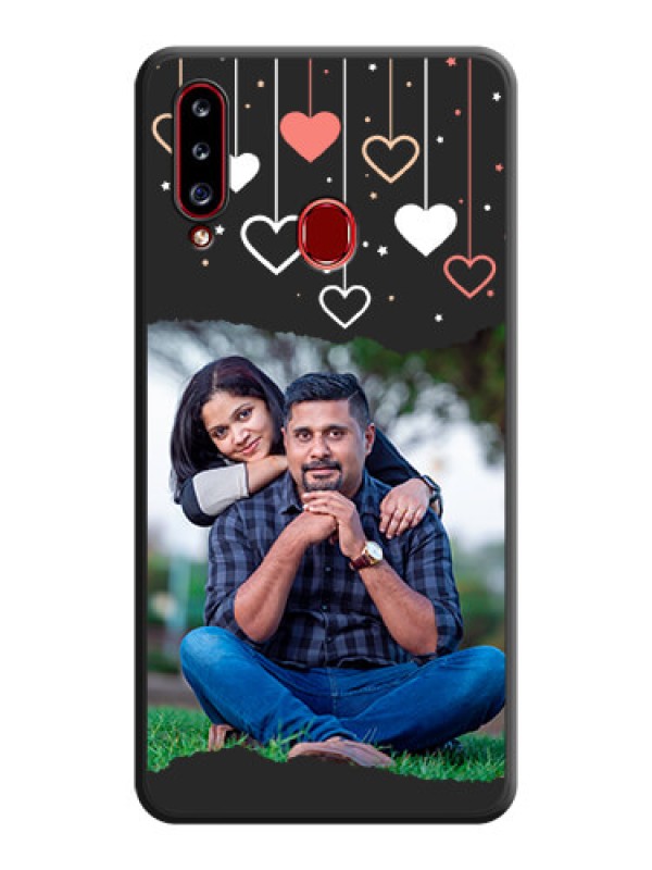 Custom Love Hangings with Splash Wave Picture on Space Black Custom Soft Matte Phone Back Cover - Galaxy A20s