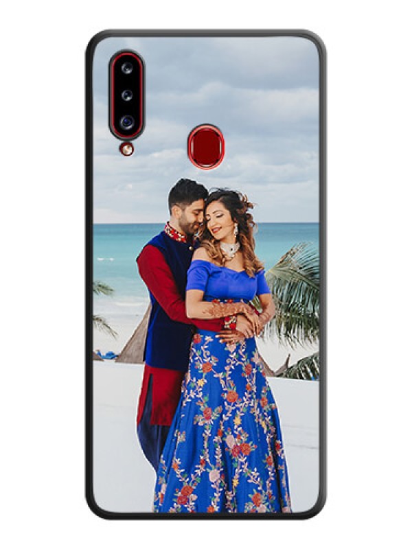 Custom Full Single Pic Upload On Space Black Personalized Soft Matte Phone Covers -Samsung Galaxy A20S