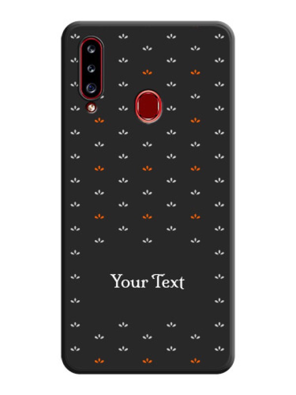 Custom Simple Pattern With Custom Text On Space Black Personalized Soft Matte Phone Covers -Samsung Galaxy A20S