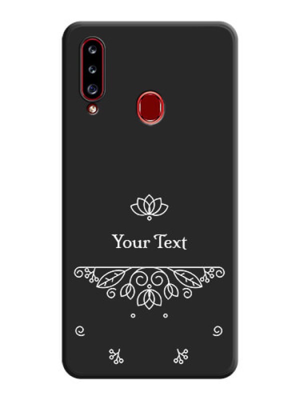Custom Lotus Garden Custom Text On Space Black Personalized Soft Matte Phone Covers -Samsung Galaxy A20S