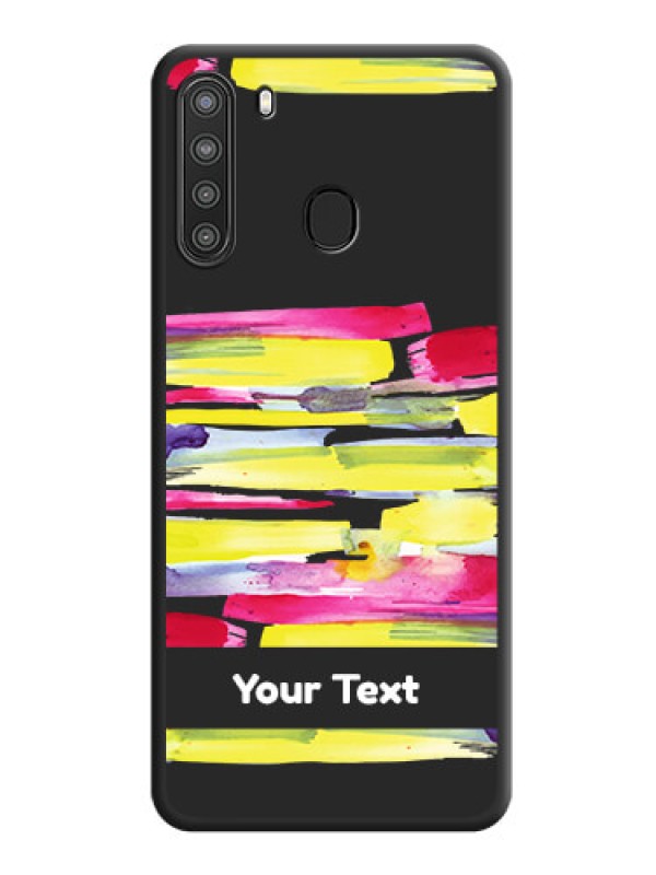 Custom Brush Coloured on Space Black Personalized Soft Matte Phone Covers - Galaxy A21