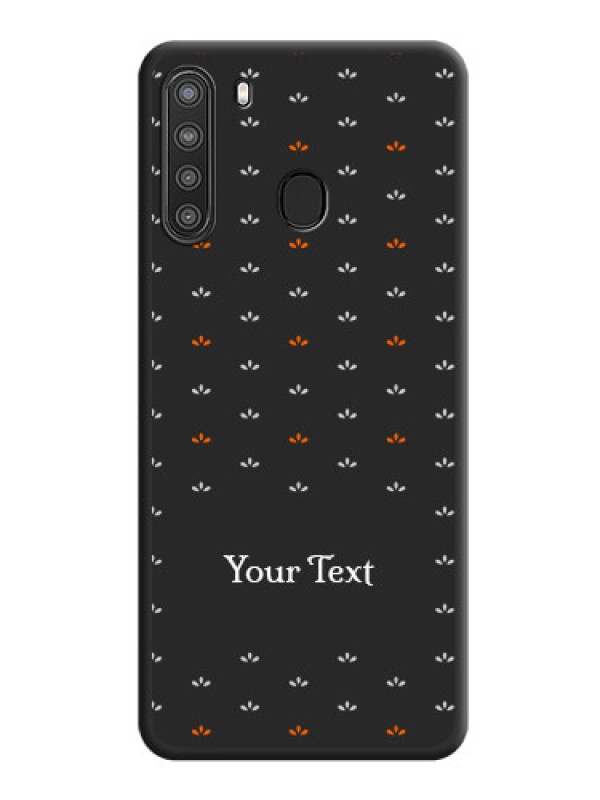 Custom Simple Pattern With Custom Text On Space Black Personalized Soft Matte Phone Covers -Samsung Galaxy A21