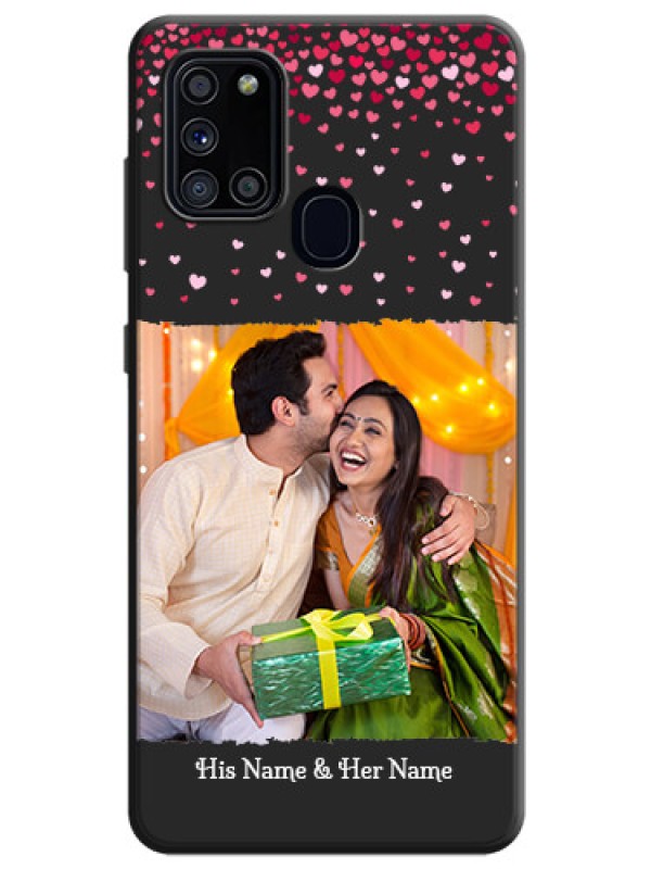 Custom Fall in Love with Your Partner  - Photo on Space Black Soft Matte Phone Cover - Galaxy A21S