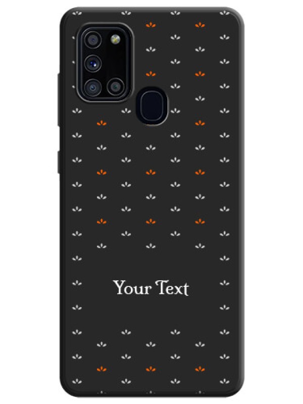 Custom Simple Pattern With Custom Text On Space Black Personalized Soft Matte Phone Covers -Samsung Galaxy A21S