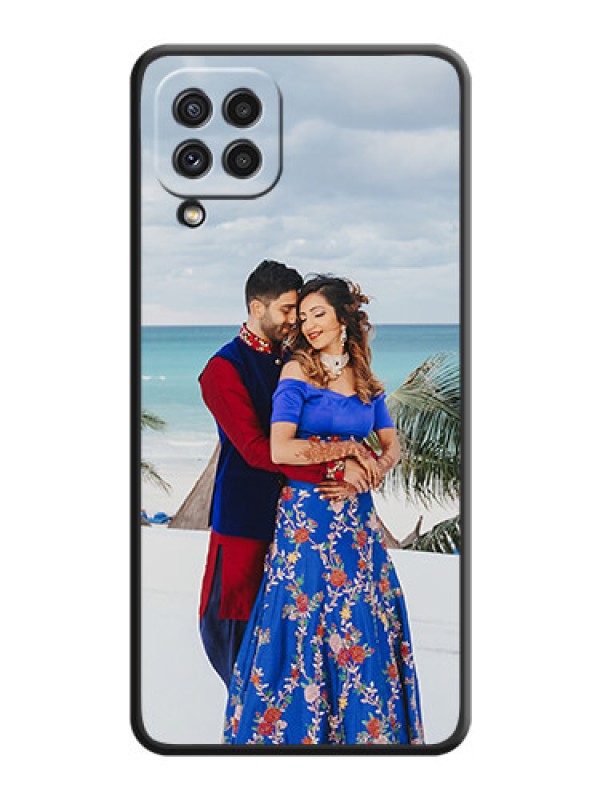 Custom Full Single Pic Upload On Space Black Personalized Soft Matte Phone Covers -Samsung Galaxy A22 4G