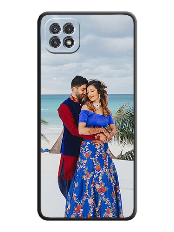 Custom Full Single Pic Upload On Space Black Personalized Soft Matte Phone Covers -Samsung Galaxy A22 5G