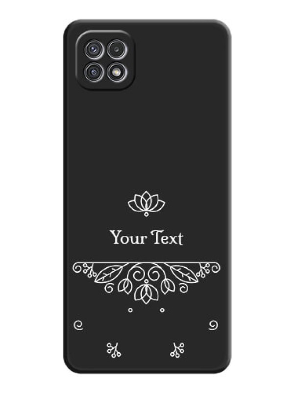 Custom Lotus Garden Custom Text On Space Black Personalized Soft Matte Phone Covers -Samsung Galaxy A22 5G