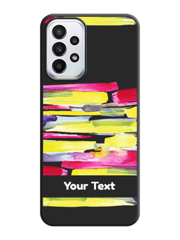 Custom Brush Coloured on Space Black Personalized Soft Matte Phone Covers - Galaxy A23