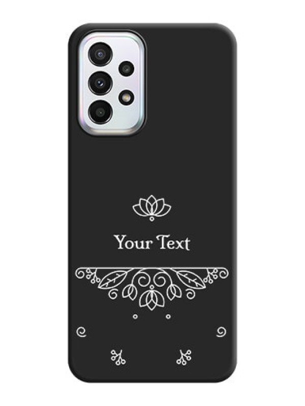 Custom Lotus Garden Custom Text On Space Black Personalized Soft Matte Phone Covers -Samsung Galaxy A23 5G
