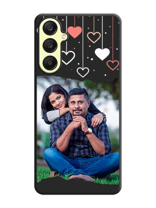Custom Love Hangings with Splash Wave Picture on Space Black Custom Soft Matte Phone Back Cover - Galaxy A25 5G