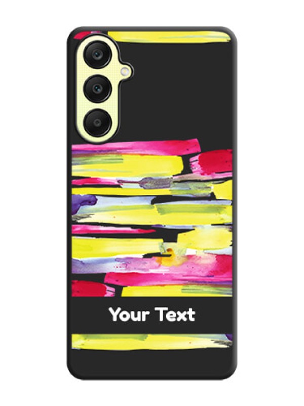 Custom Brush Coloured on Space Black Personalized Soft Matte Phone Covers - Galaxy A25 5G