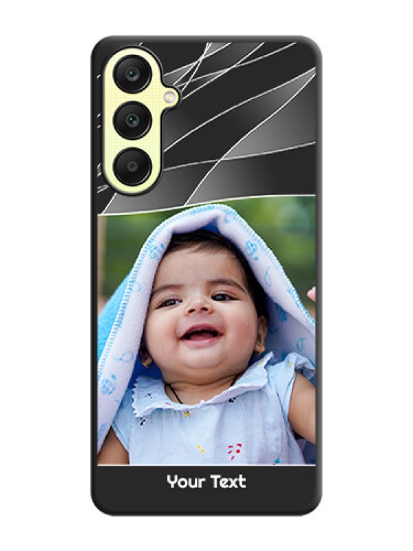 Custom Mixed Wave Lines - Photo on Space Black Soft Matte Mobile Cover - Galaxy A25 5G
