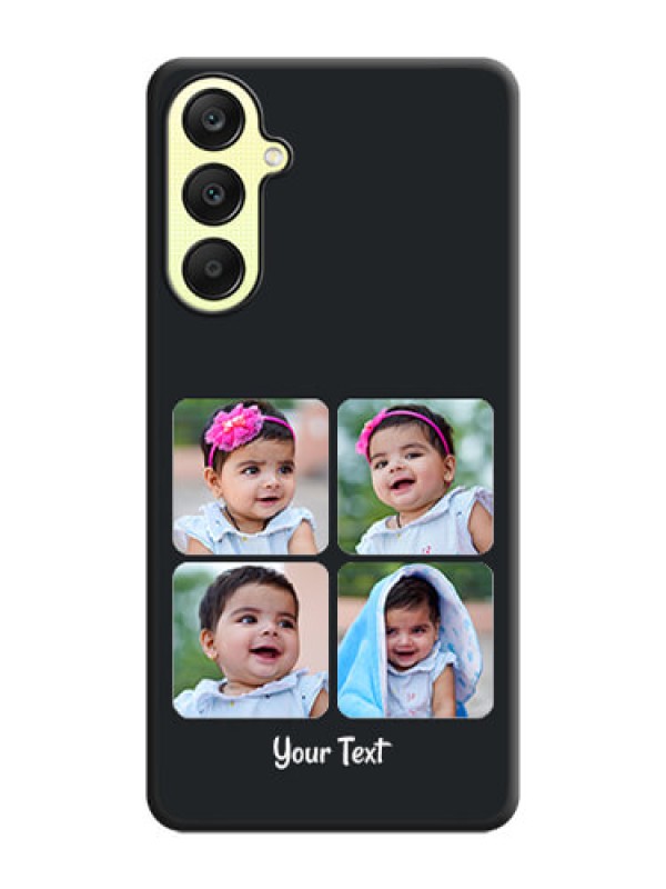 Custom Floral Art with 6 Image Holder - Photo on Space Black Soft Matte Mobile Case - Galaxy A25 5G