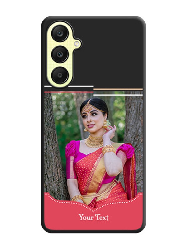 Custom Classic Plain Design with Name - Photo on Space Black Soft Matte Phone Cover - Galaxy A25 5G