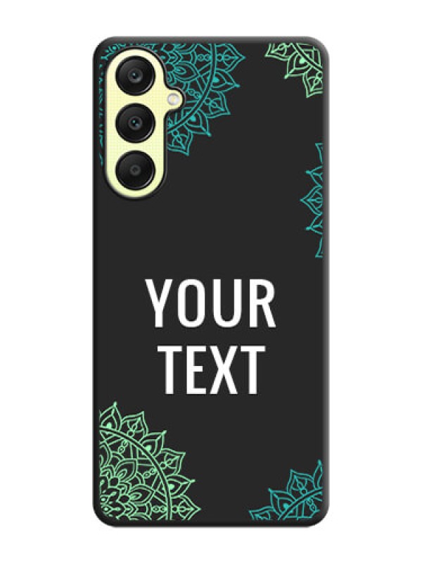 Custom Your Name with Floral Design on Space Black Custom Soft Matte Back Cover - Galaxy A25 5G