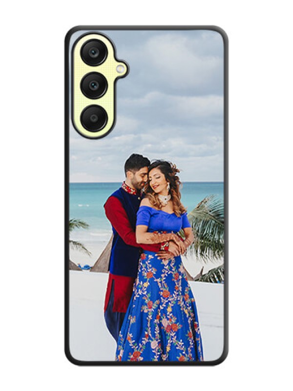 Custom Full Single Pic Upload On Space Black Personalized Soft Matte Phone Covers - Galaxy A25 5G