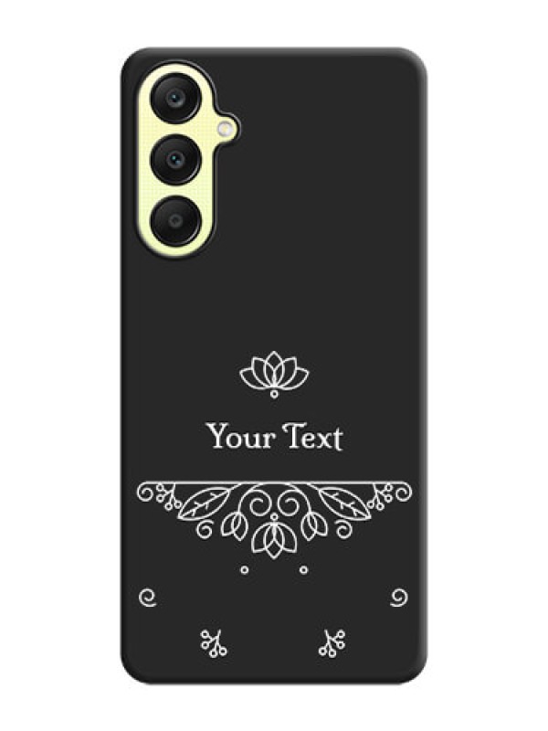 Custom Lotus Garden Custom Text On Space Black Personalized Soft Matte Phone Covers - Galaxy A25 5G