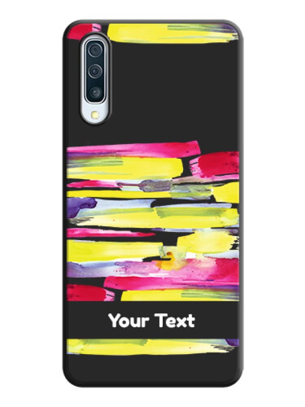 Custom Brush Coloured on Space Black Personalized Soft Matte Phone Covers - Galaxy A30S