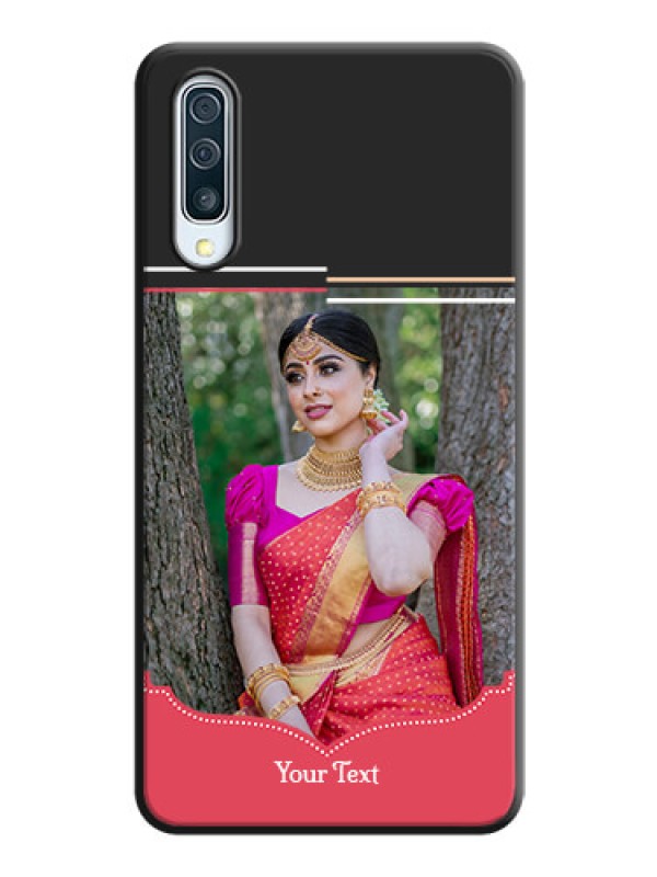 Custom Classic Plain Design with Name - Photo on Space Black Soft Matte Phone Cover - Galaxy A30S