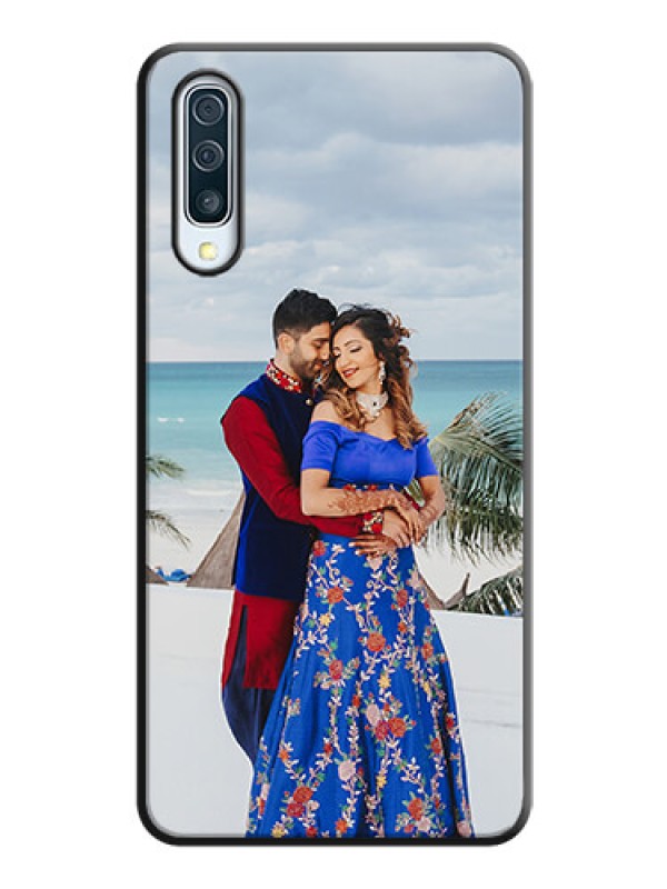 Custom Full Single Pic Upload On Space Black Personalized Soft Matte Phone Covers -Samsung Galaxy A30S