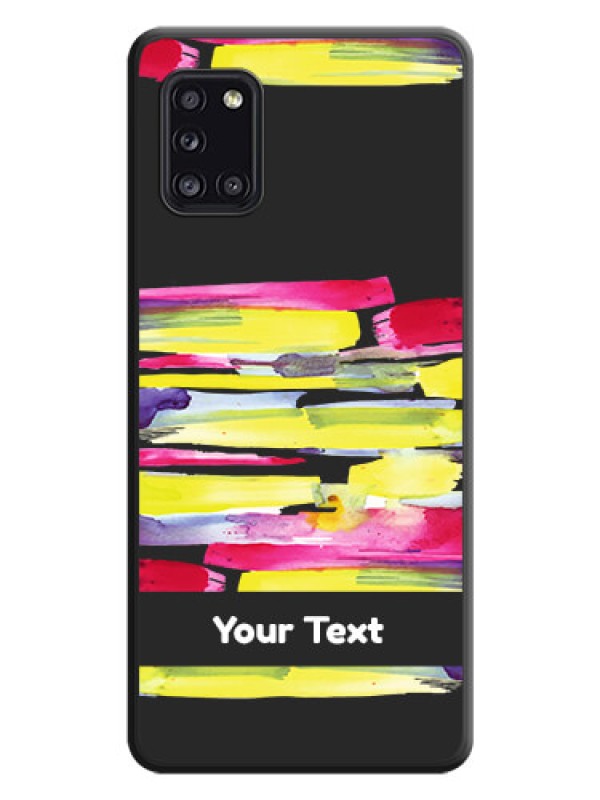 Custom Brush Coloured on Space Black Personalized Soft Matte Phone Covers - Galaxy A31