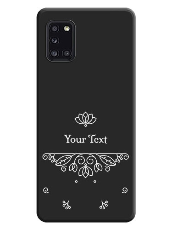 Custom Lotus Garden Custom Text On Space Black Personalized Soft Matte Phone Covers -Samsung Galaxy A31