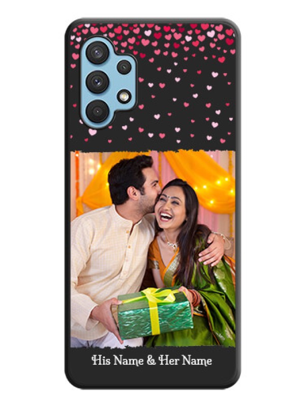 Custom Fall in Love with Your Partner  on Photo on Space Black Soft Matte Phone Cover - Galaxy A32 4G