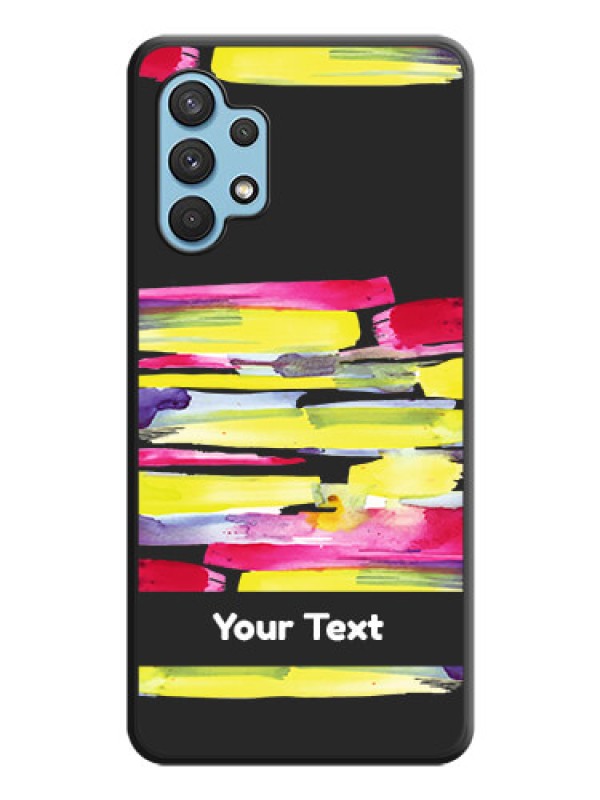 Custom Brush Coloured on Space Black Personalized Soft Matte Phone Covers - Galaxy A32 4G