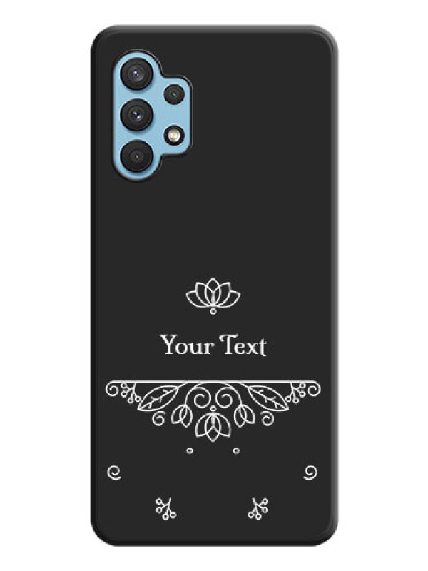 Custom Lotus Garden Custom Text On Space Black Personalized Soft Matte Phone Covers -Samsung Galaxy A32