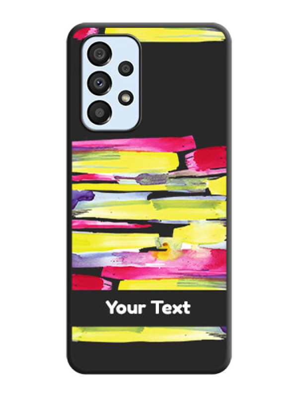 Custom Brush Coloured on Space Black Personalized Soft Matte Phone Covers - Galaxy A33 5G