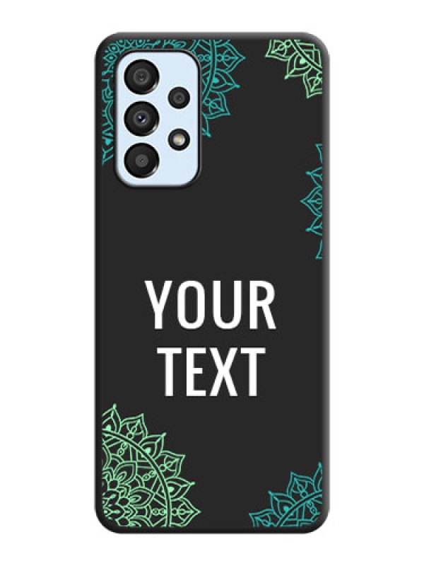 Custom Your Name with Floral Design on Space Black Custom Soft Matte Back Cover - Galaxy A33 5G